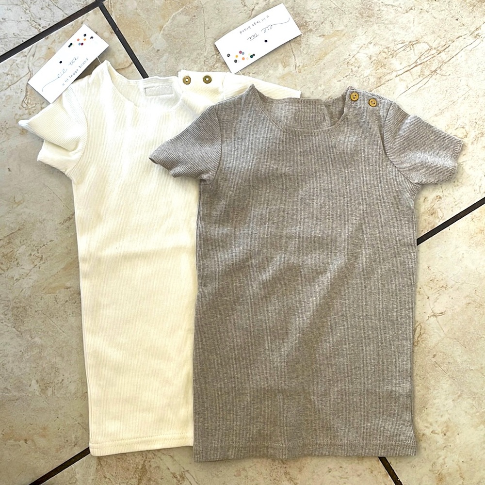 Set of 2 ribbed t-shirts